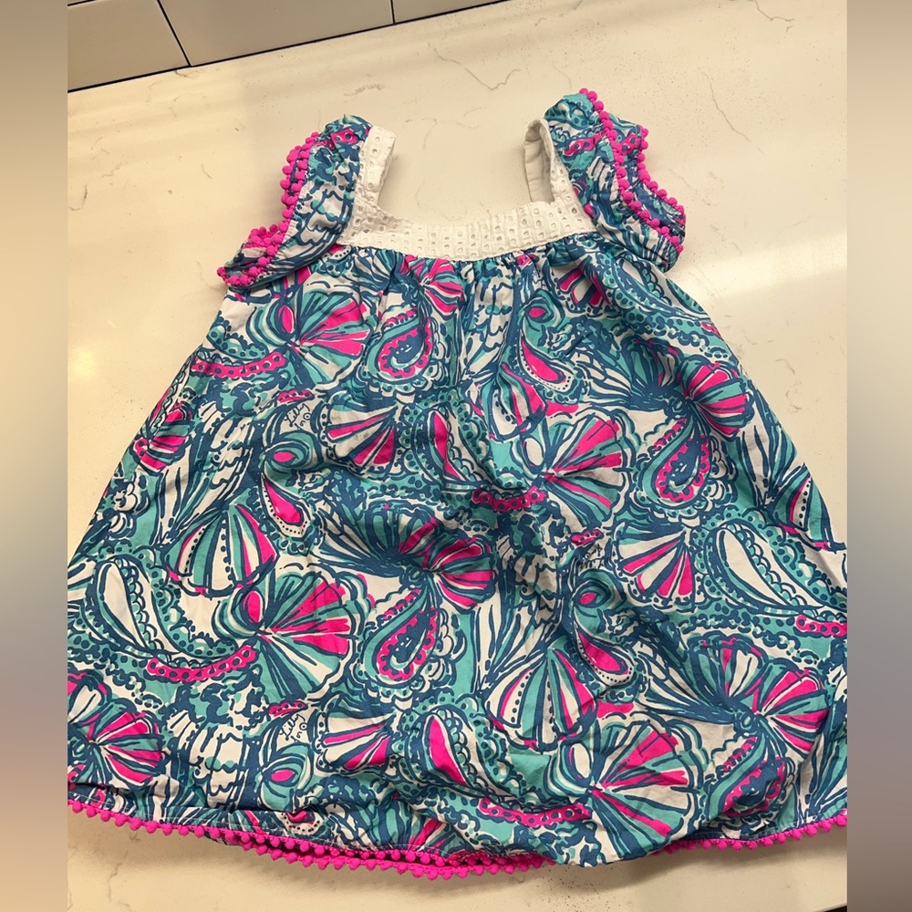 Lilly Pulitzer Anniversary Summer Dress 2T Pink and Blue